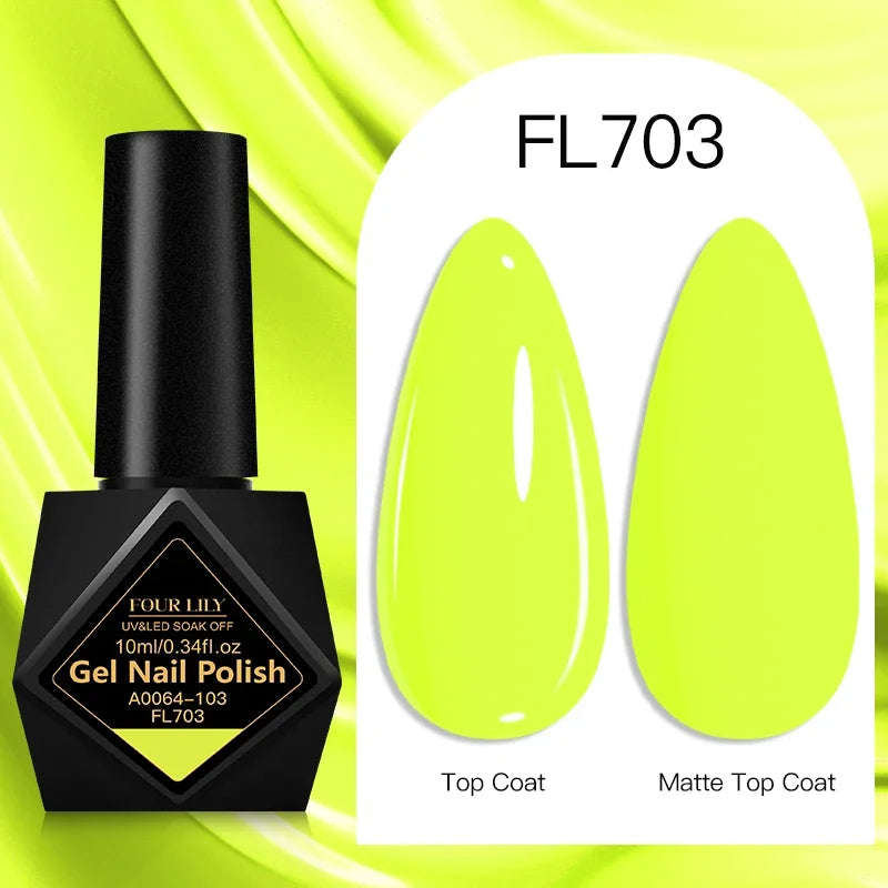 10ml Gel Nail Polish 162 Colors Nail Supplies Vernis Semi Permanent Nail Art Manicure Soak Off LED UV Gel Nail Varnishes Summer