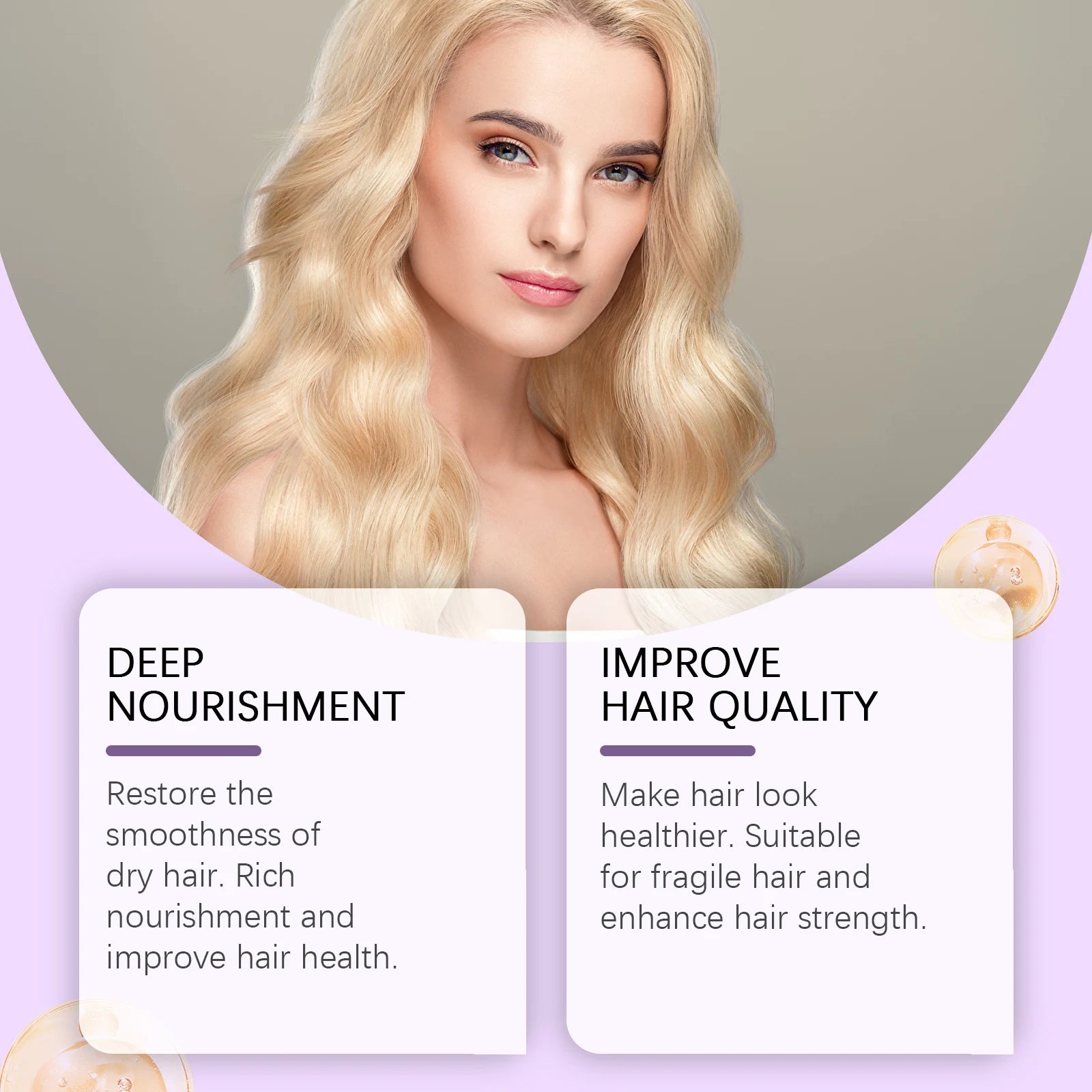 Purple Keratin Hair Mask Protein Repair Treatment For Blonde Bleached Hair Deep Hydration Nourishing Damaged Dry Frizzy Hair