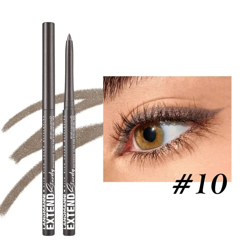 12-Color Fashion Eyeliner Pencil Smokey Punk Style Eye Liner Pen Long-lasting Waterproof Perform Stage Makeup Eyeshadow Stick