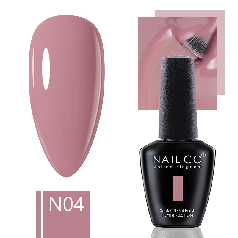 NAILCO 15ml Dark Gel Nail Polish Semi-permanent Varnish Hybrid UV Nails Art Glitter Colors Gel Polish Manicure Enamels For Nails