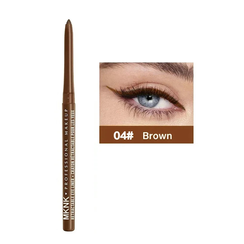 Auto Rotating Eyeliner Gel Pencil &Lip Liner,Easy to Color High Pigment Eye Makeup Pen,Waterproof Long Smudge Resistant Cosmetic