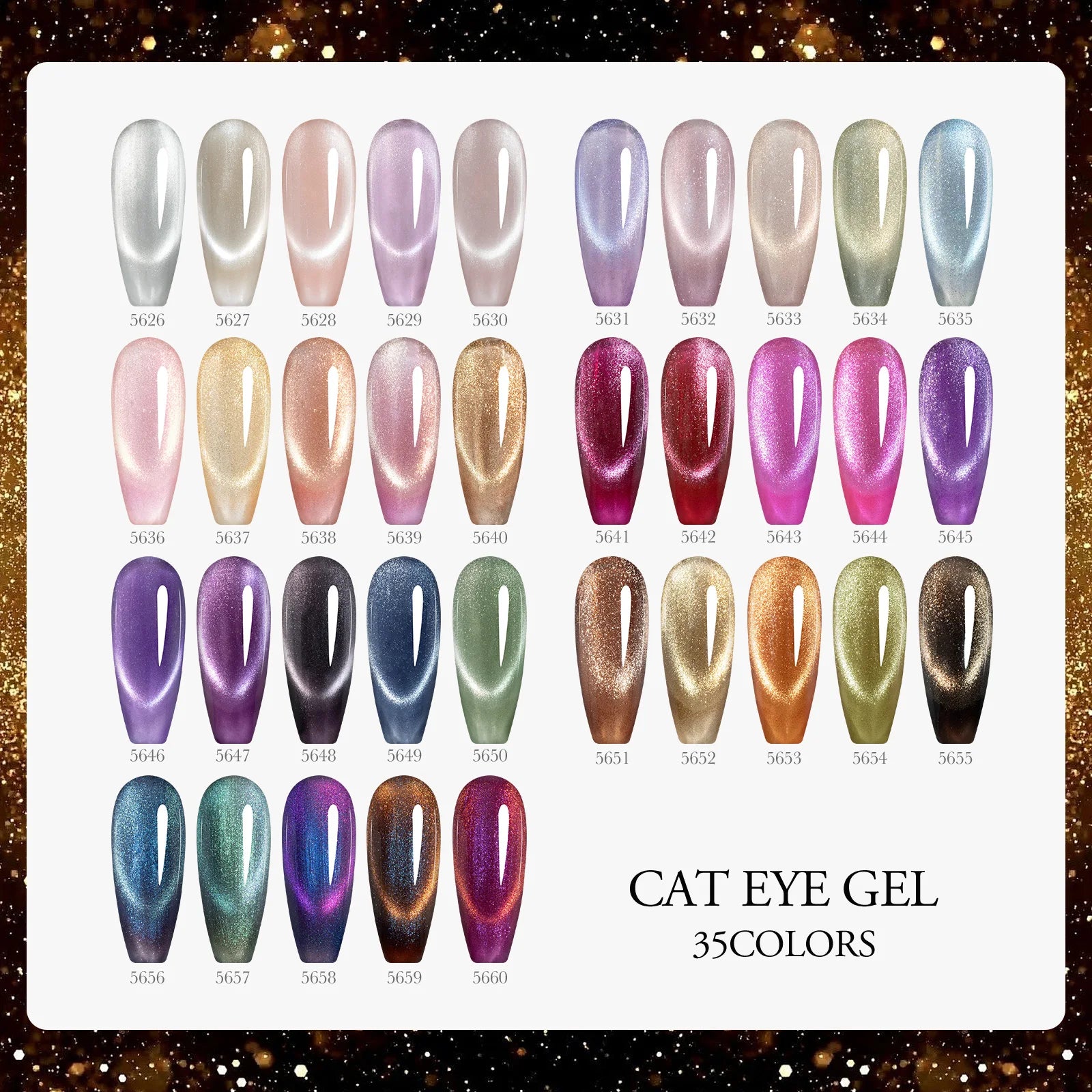 VENALISA 10ml Cat Eye Gel Nail Polish Ultra Sparkle Glitter Gel HEMA FREE TPO FREE Semi Permanent UV LED Soak Off Nail Manicure