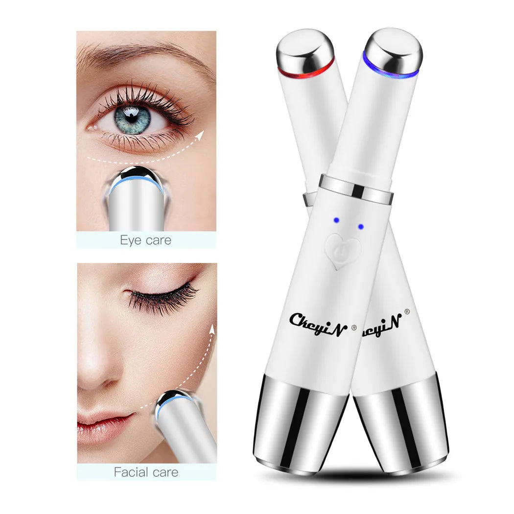 CkeyiN Electric Eye Massager Vibration Heated Beauty Massage Device For Dark Circles Puffiness Eye Fatigue Removal Wrinkle Eye