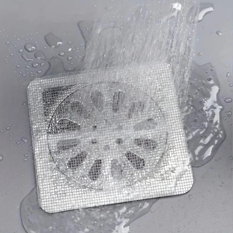 50pcs Disposable Shower Drain Hair Catcher Mesh Shower Drain Covers Floor Sink Strainer Filter Hair Stopper For Bathroom