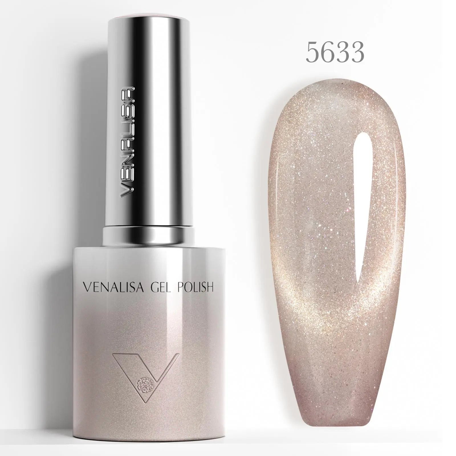 VENALISA 10ml Cat Eye Gel Nail Polish Ultra Sparkle Glitter Gel HEMA FREE TPO FREE Semi Permanent UV LED Soak Off Nail Manicure