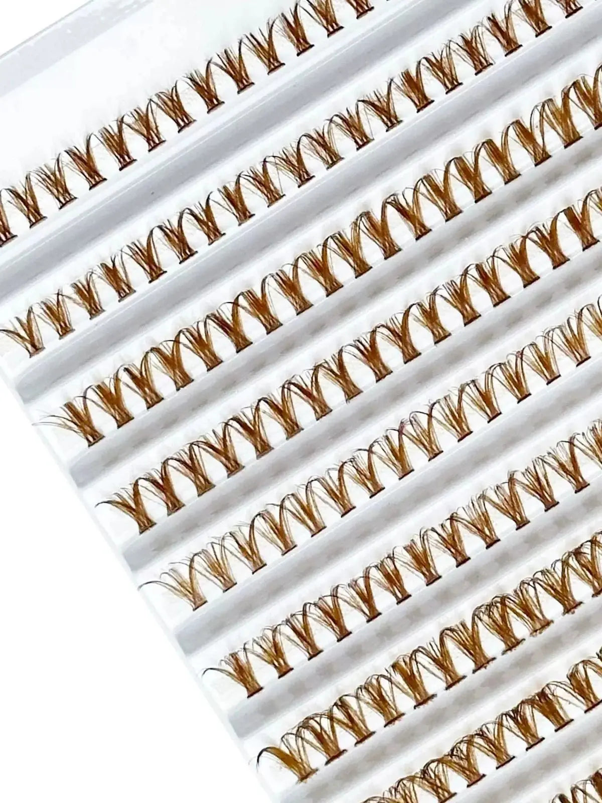 200 Pcs Brown Cluster Eyelashes 40D Grafting Individual Volume Lashes Extension Makeup Tool For Natural And Dramatic Look