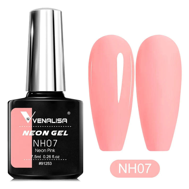 VENALISA NEW 7.5ml Neon Summer Nail Gel Polish Color Nail Lacquer SoakOff UV LED Colorful Long Lasting CANNI Nail Varnish Polish
