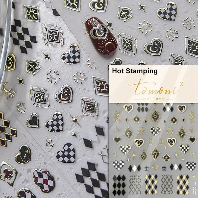 1pcs Elegant 5D Pearl Lace Wave Nail Art Stickers Exquisite White Lines Nail Decoration Decals DIY Self Adhesive Transfer Slider