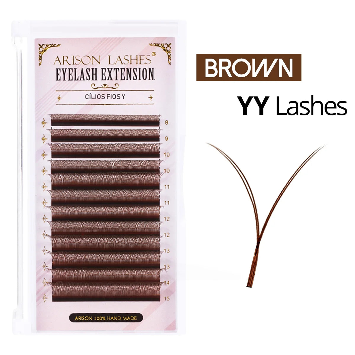 ARISON YY Lashes and 3D/4D/5D W Shape Lashes Brasileiro Premade Volume Eyelashes Extension Soft Thin Easily Grafting Extension
