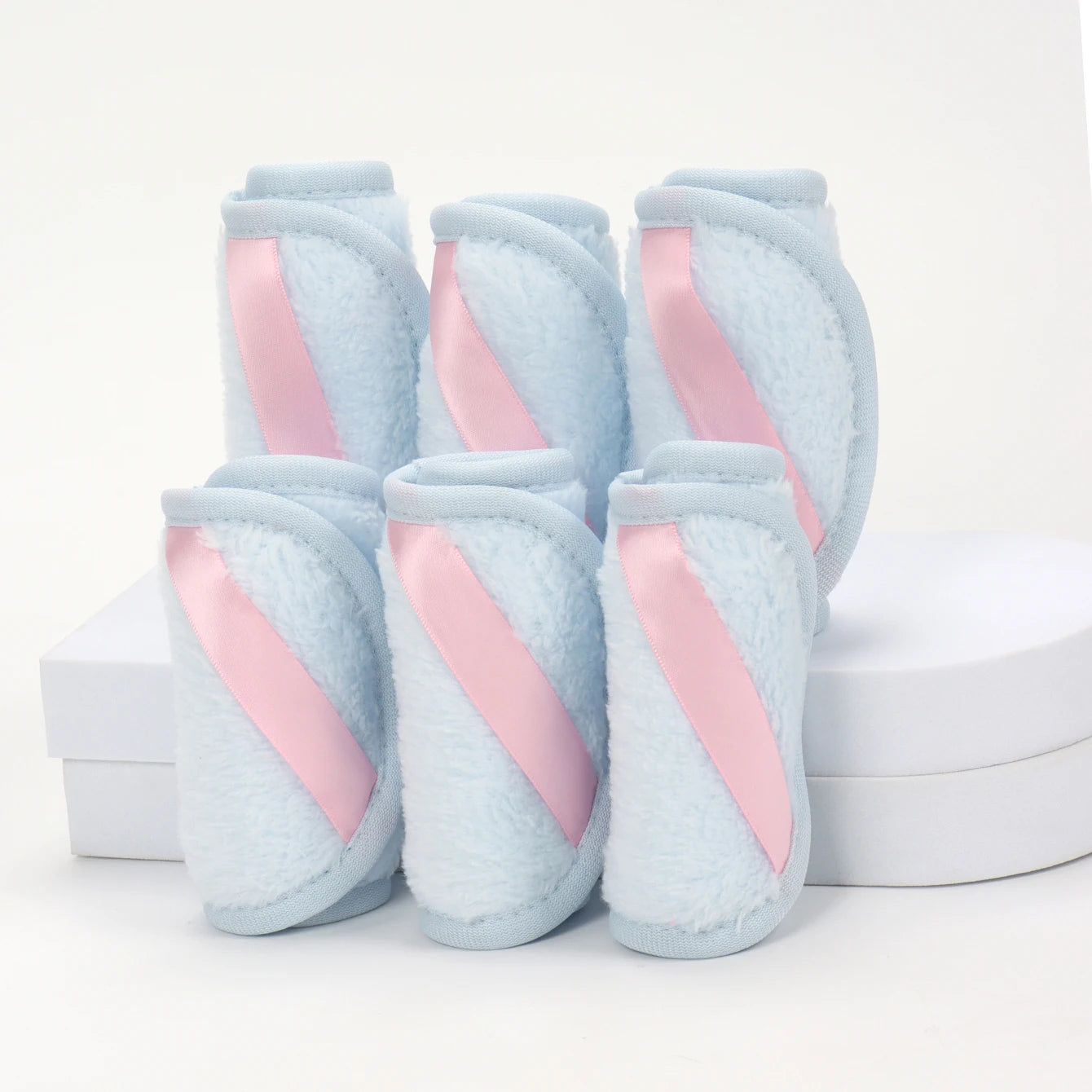 1020 Long Bandage Cleaning Wipes 6Pcs, Machine Washable, Reusable Makeup Remover Tools, Suitable for All Skin Types