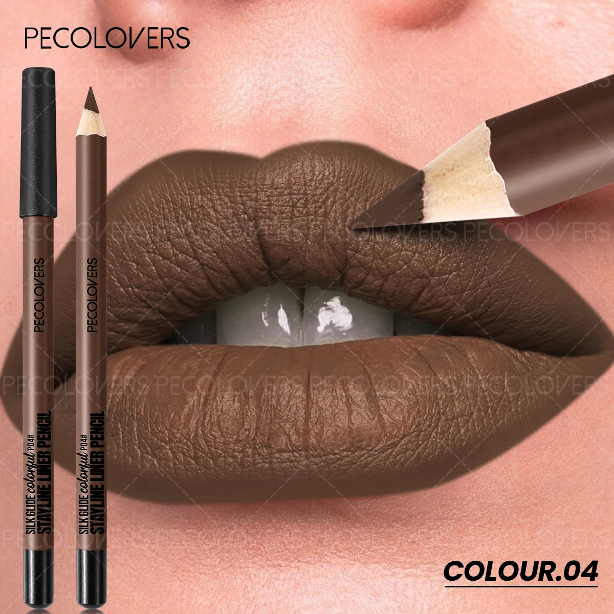 1PC Waterproof Matte Nude Lip Liner - High Pigmentation Long-Lasting , Wax-Based Natural Nude，Suitable for All Light Beige Types