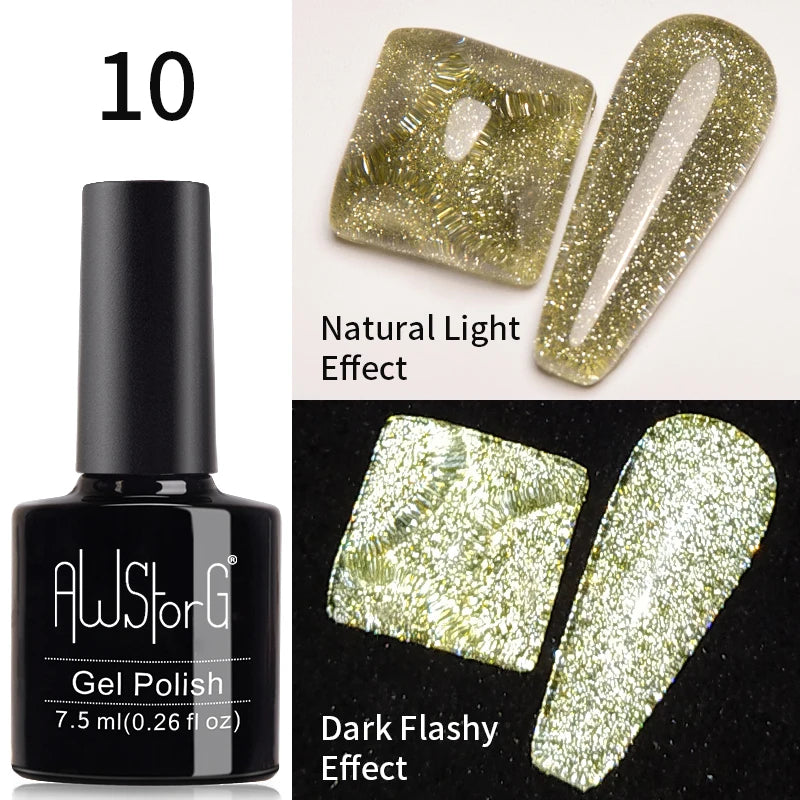 AWStorG15ml 2 IN 1 Crystal Top Coat Transparent Soak Off UV LED Nails Art Manicure Gel Nail Polish Varnishes Primer Function Gel
