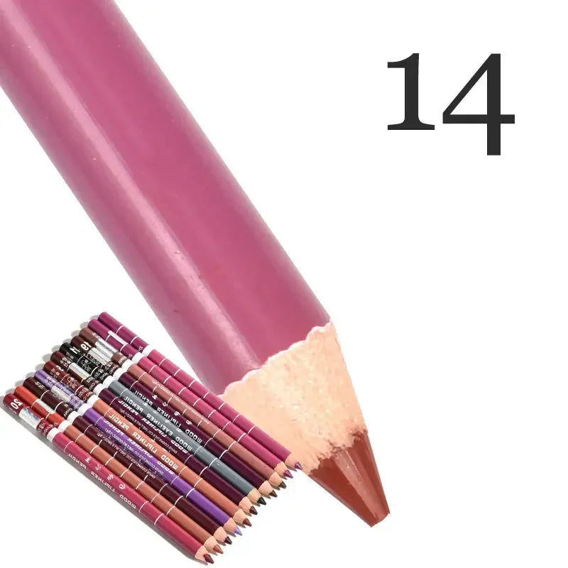 28Color Antifouling Lip Liner Professional Lipstick Pen Precise Waterproof Lip Outline Pencil Lip Makeup Lasting Eyeliner Creamy