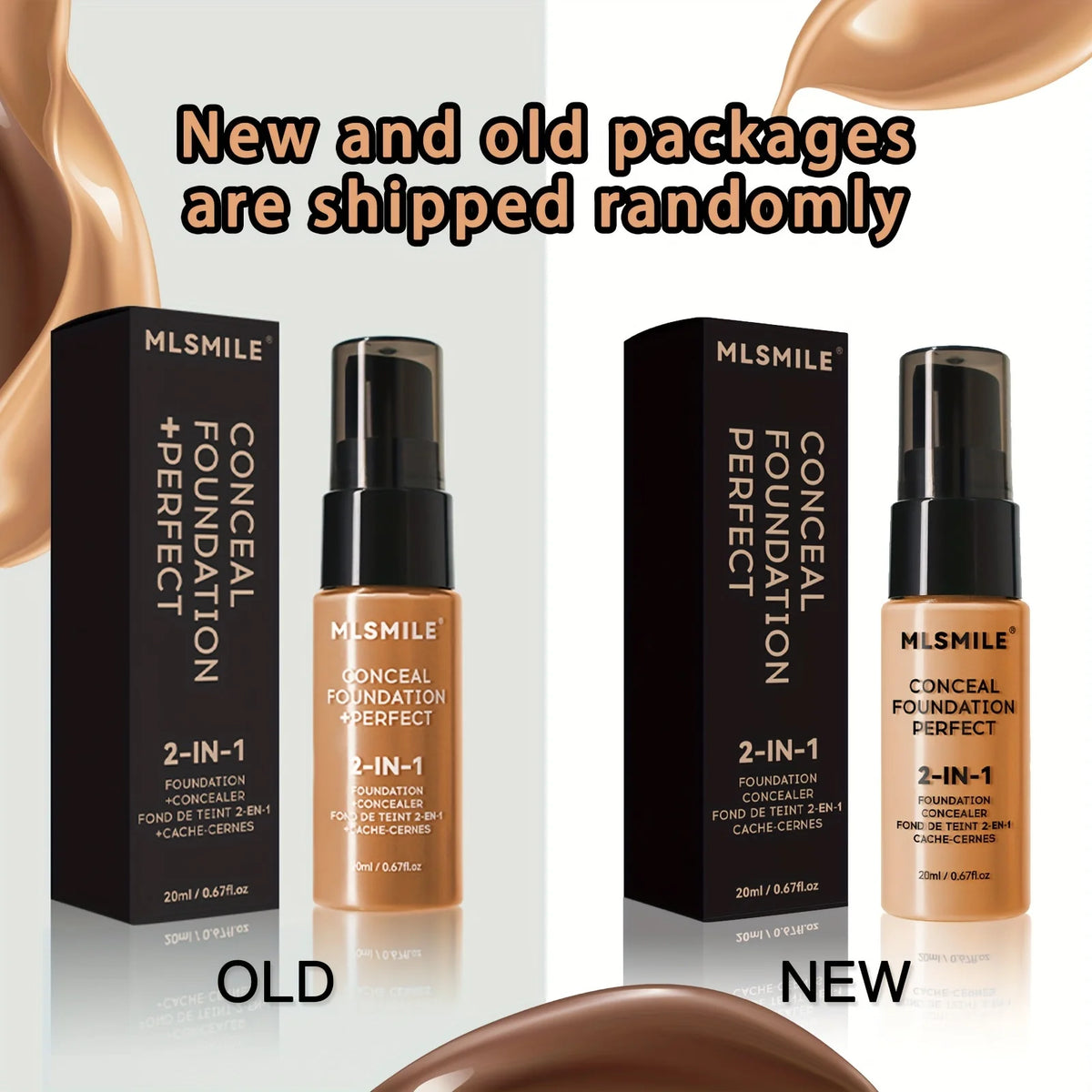 2-In-1 Oil Control Liquid Foundation And Conceal, Full Coverage Long Lasting Waterproof Foundation Makeup