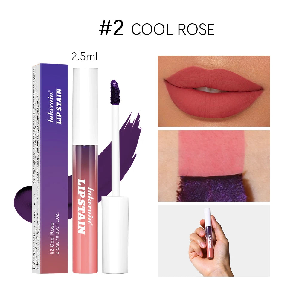 Lakerain Peel-off Lip Gloss Matte Natural Mist Lip Tinted Waterproof Long Lasting Lipstick Makeup Tear Contour Stain Cosmetics
