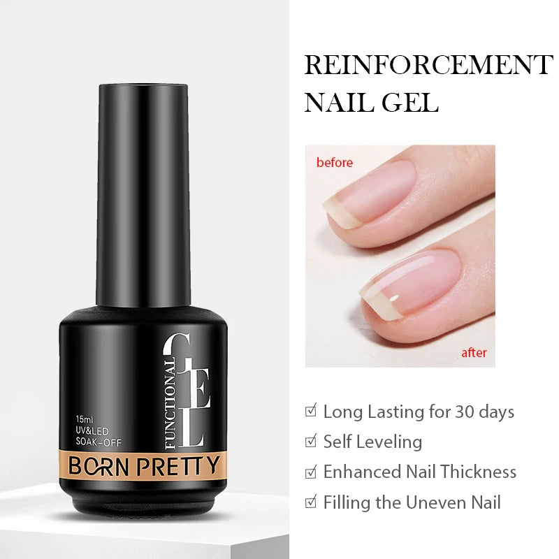 BORN PRETTY 15ml Red Cat Magnetic Gel Nail Polish Gold Glitter Shine Soak Off UV Gel Nail Art Varnish NailSupplies
