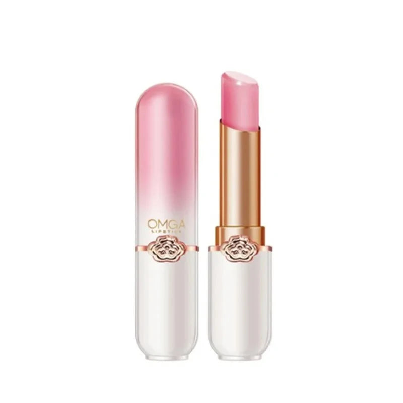 Peach Color Lip Balm Crystal Temperature Change Jelly Lipstick Moisturizing Lasting Lip Gloss Makeup Lips Care Repair Cosmetics