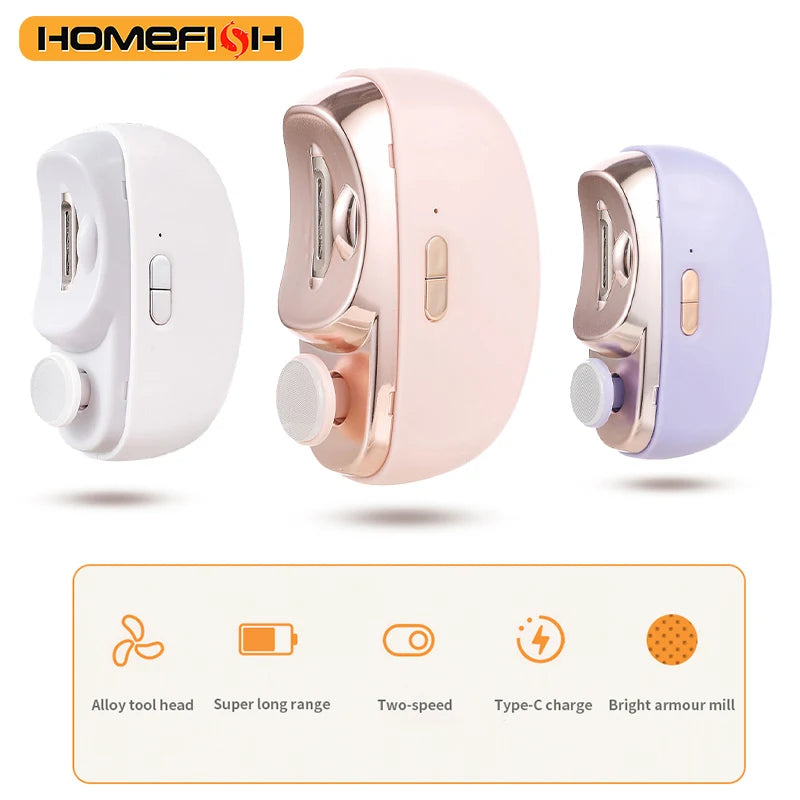 Automatic Electric Baby Nail Clipper - Anti-Splash Anti-Pinch Hand Nail Polisher