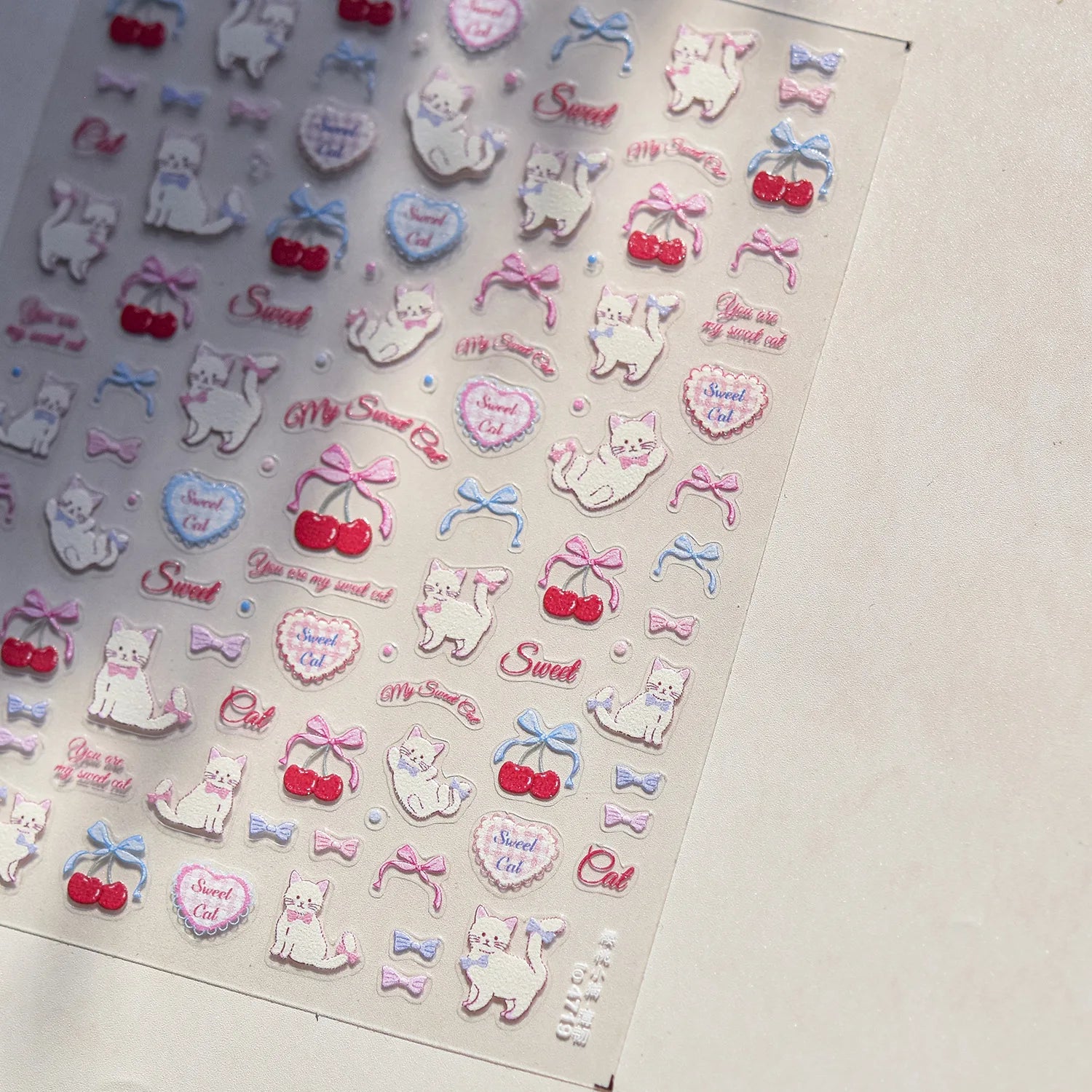 Colorful Balloon Cute Puppy Flower Cherry Bowknot Love Happy Dog Animal Self Adhesive Nail Art Sticker Decoration Manicure Decal