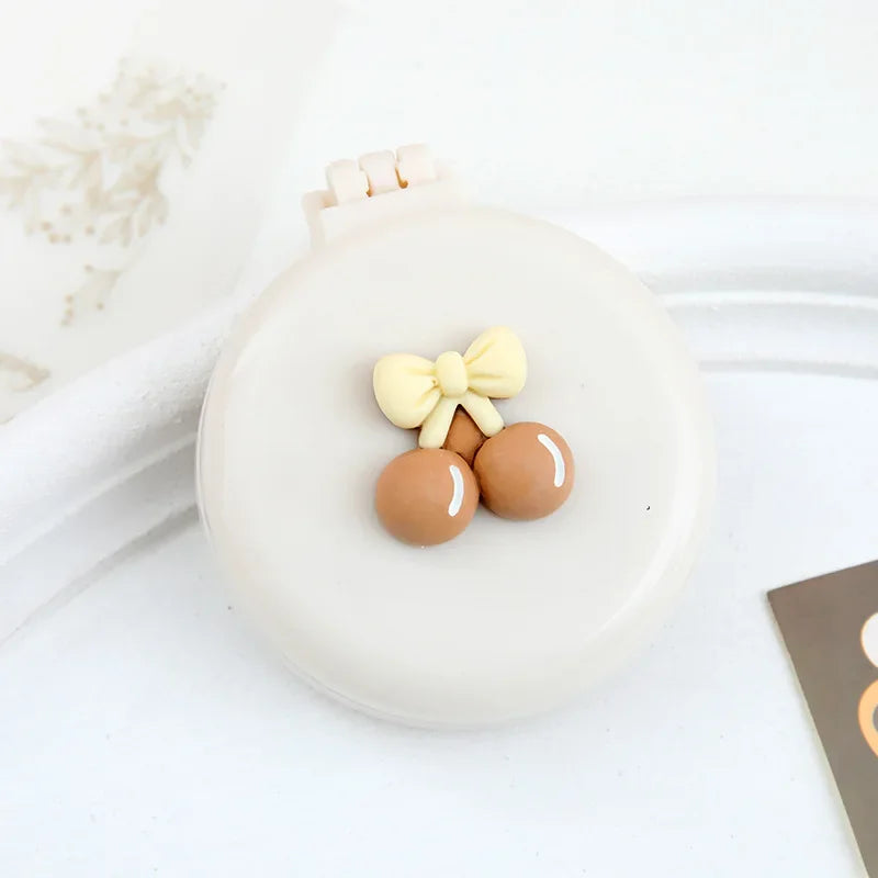 Cute Kid Hair Brushes Mini Lovely Cartoon Bear Hair Combs with Mirror for Children Girl Small Portable Massage Comb Hair Rope