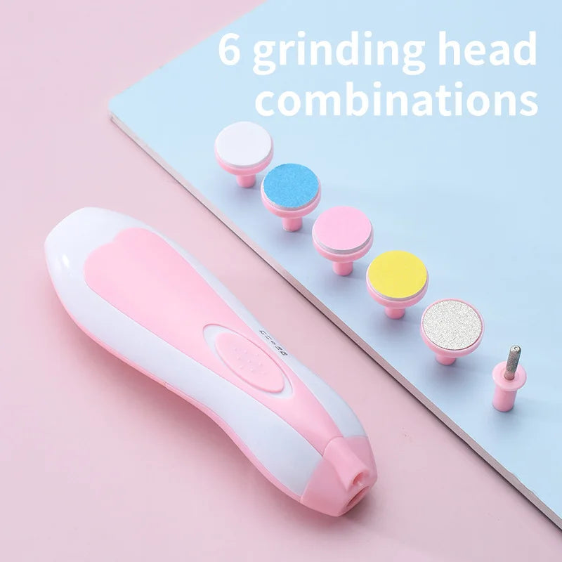 Multifunctional Electric Baby Nail Trimmer Set, Gentle Fingernail & Toenail File Clipper, Safe Manicure Tool for Newborn Daily N