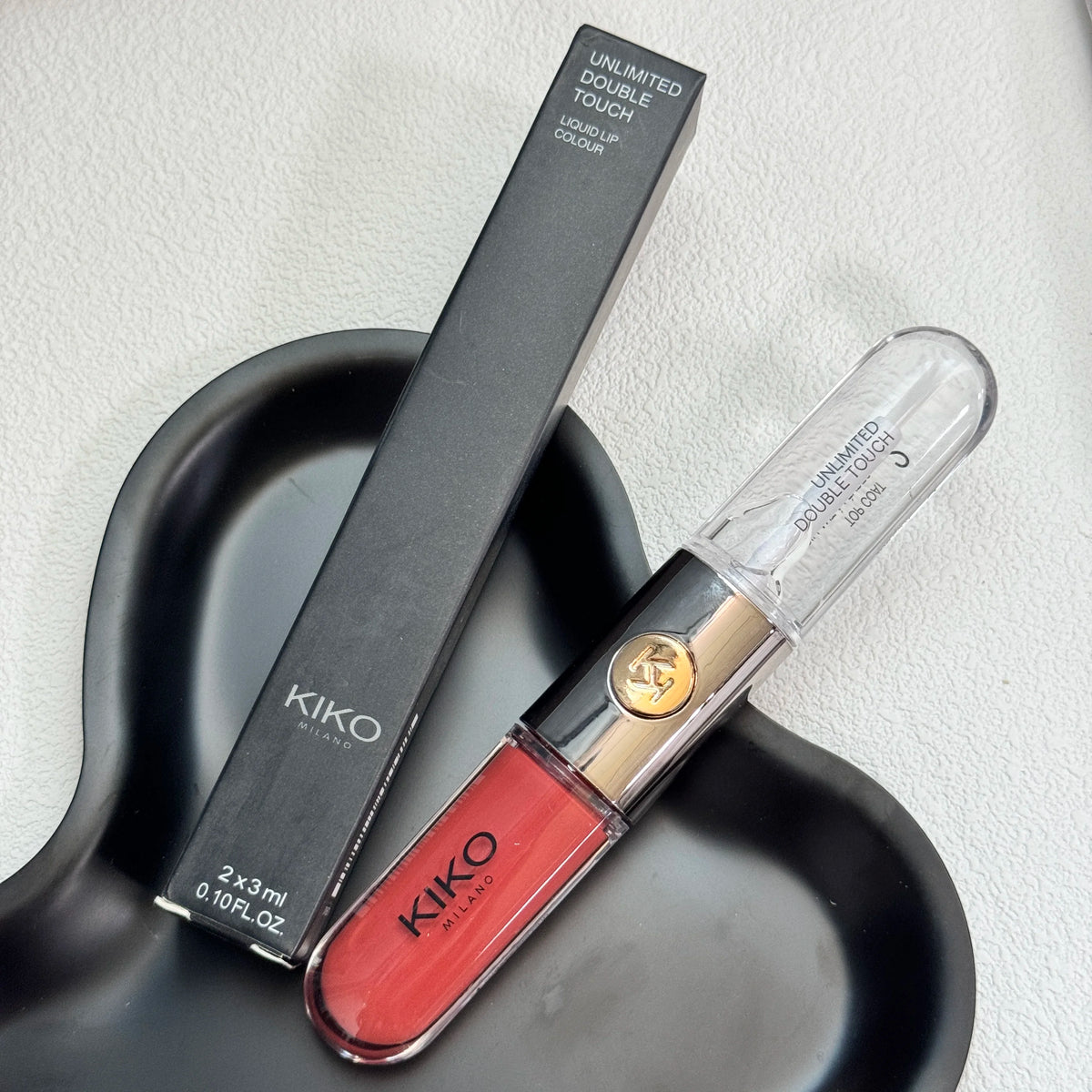 Kiko Double Headed Lipstick Transparent Mirror Non Fading Non Stick Cup Lip Gloss Milk Tea Bean Paste Naked Nature Lip Makeup