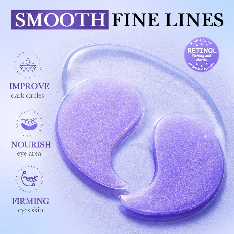 80pcs BIOAQUA Crystal Collagen Eye Mask Anti Dark Circles Anti-Wrinkles Moisturizing Whitening Anti-Aging Retinol Eye Patches