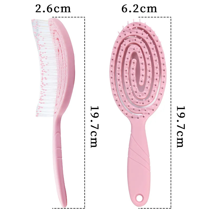 Relaxing Elastic Massage Comb Portable Hair Brush Massage Brush Brushes Head Combs Scalp Massage Brush Wet And Wavy Bundl