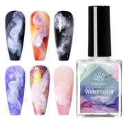 BORN PRETTY 15ml White Blossoming Gel UV LED Soak Off Nail Art Polish Spreading Effect Watercolor Marble Nail Polish Gel