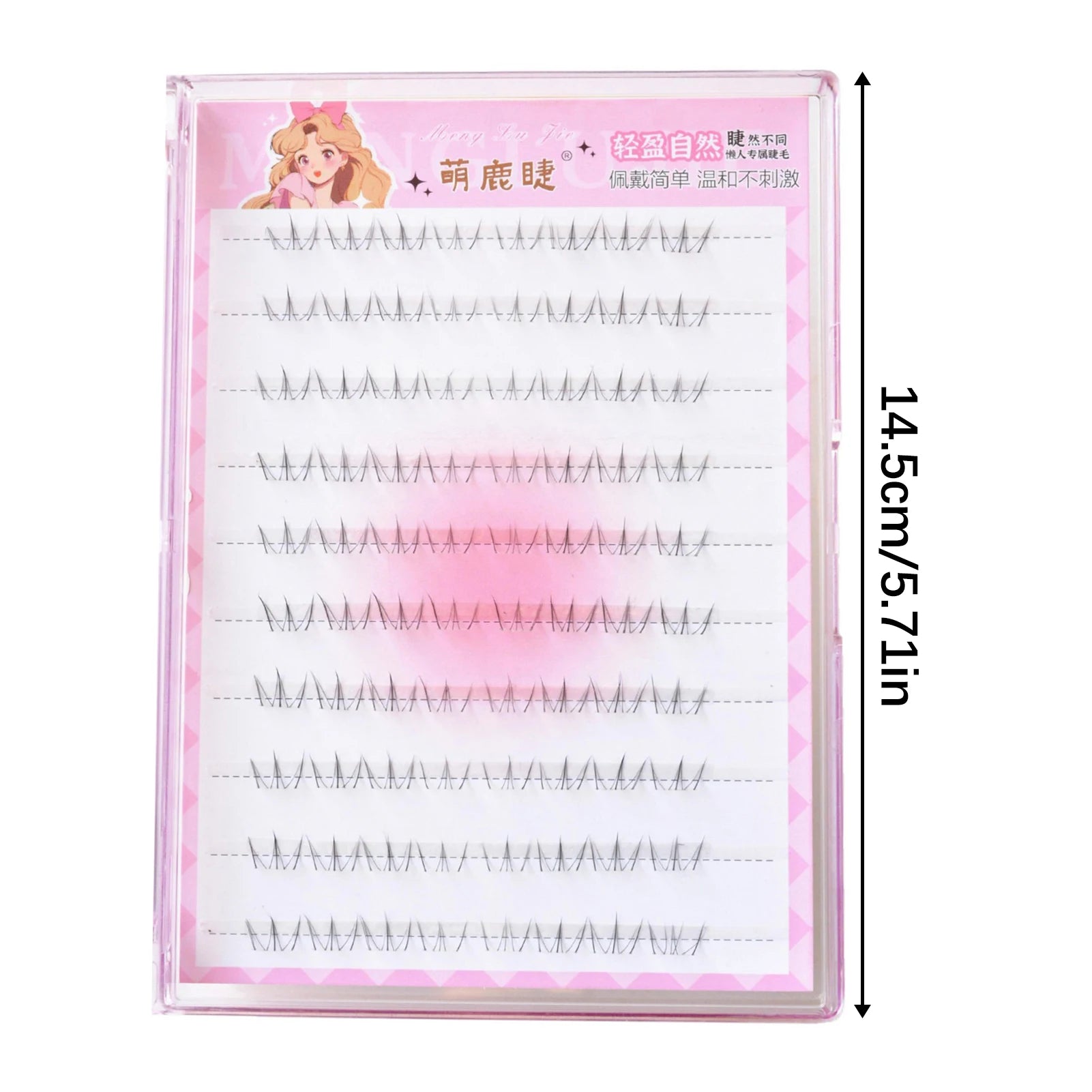 Natural Soft Lower False Eyelashes Transparent Band Cat Style Under Lashes Extensions for Wedding Party Work Cosplay Makeup