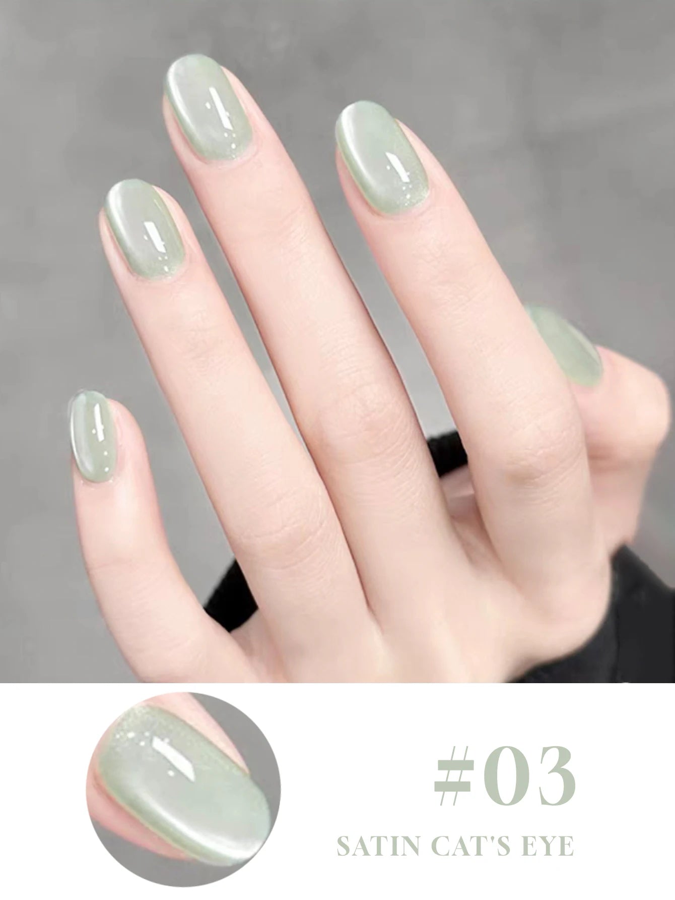 10PCS Romantic Pop Cat Eye Gel Nail Polish Popular White High Density Magnetic Powder Mirror Glass Bead Nail Gel Beauty Supplies