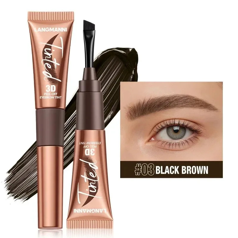 3 Colors Semi-permanent Tattoo Peel Off Eyebrow Dye Cream Waterproof Brow Black Sweatproof Gel Natural Long-Wearing Eye Makeup