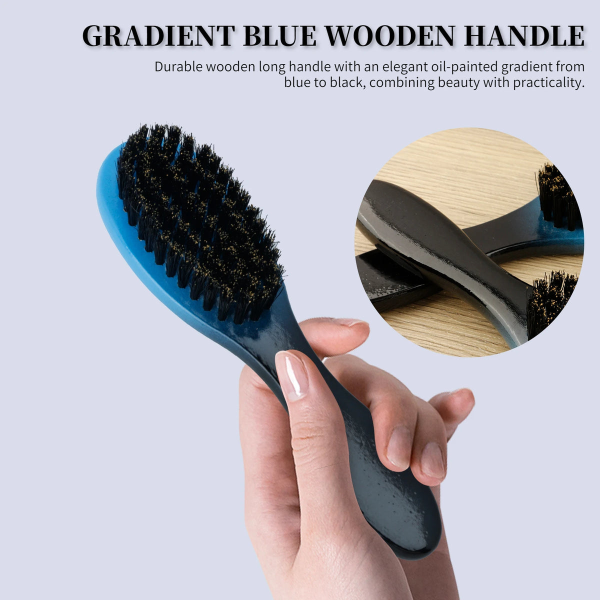 1/2/4pcs Boar Bristle Beard Brush Wood Handle Hair Brush for Men's Mustache Shaving Comb Face Massage Facial Hair Cleaning Br