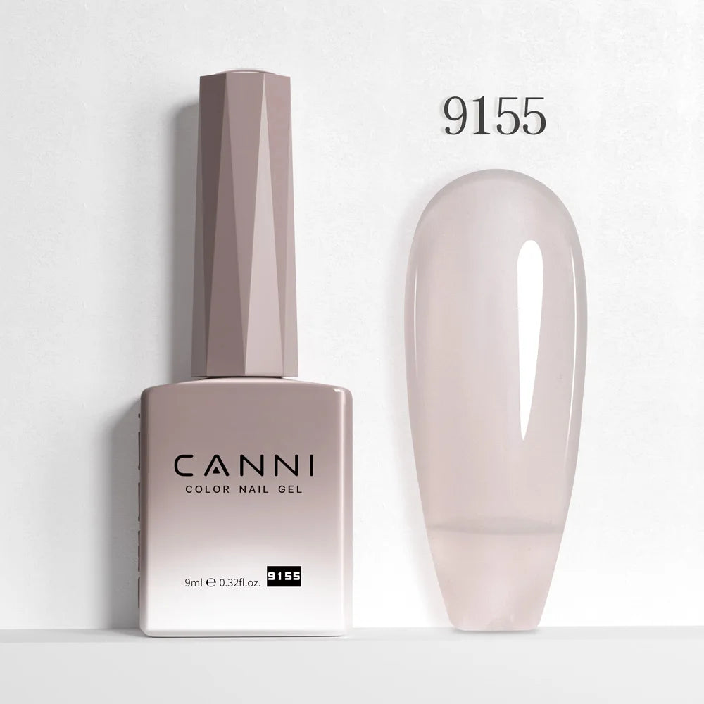Canni Nail Gel Polish Jelly Nude Color HEMA FREE TPO FREE 9ml Transparent Semi Permanent Natural Nude French Nail Gel Lacquer