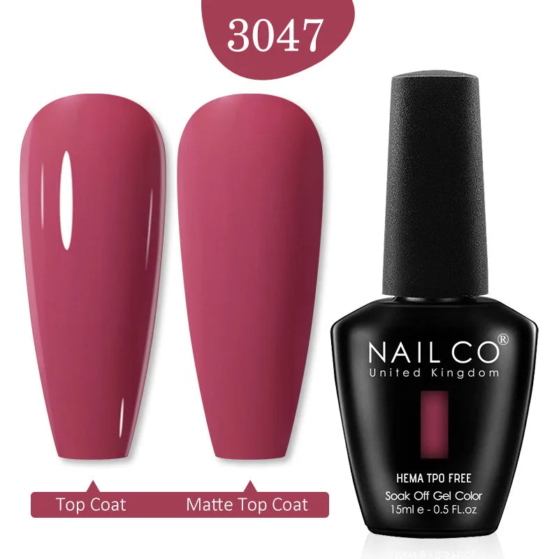 NailCO Pink Colors HEMA FREE Gel Nail Polish Nail Art Vernis Semi Permanent UV Lamp Gel Manicure for Nails Supplies Gel Polish
