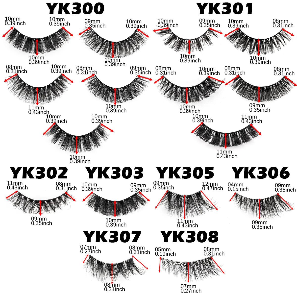 New Half Eyelashes 3/10 Pairs Half Lashes Natural 3D Cat Eye Lashes Clear Stem False Eyelash Extension Makeup Faux Cils Maquiage