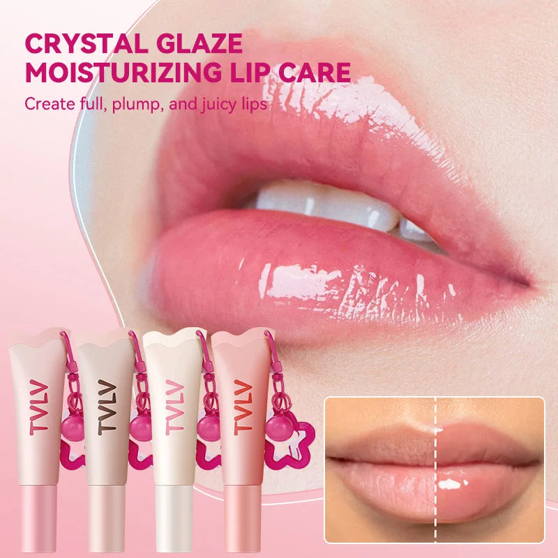 Tvlv Color Lip Gloss Lip Balm Lip Oil Three-In-One |   Autumn and Winter Essential Moisturizing Lip Care, Lip Wrinkle Reduction, Anti-Cracking, and Brightening