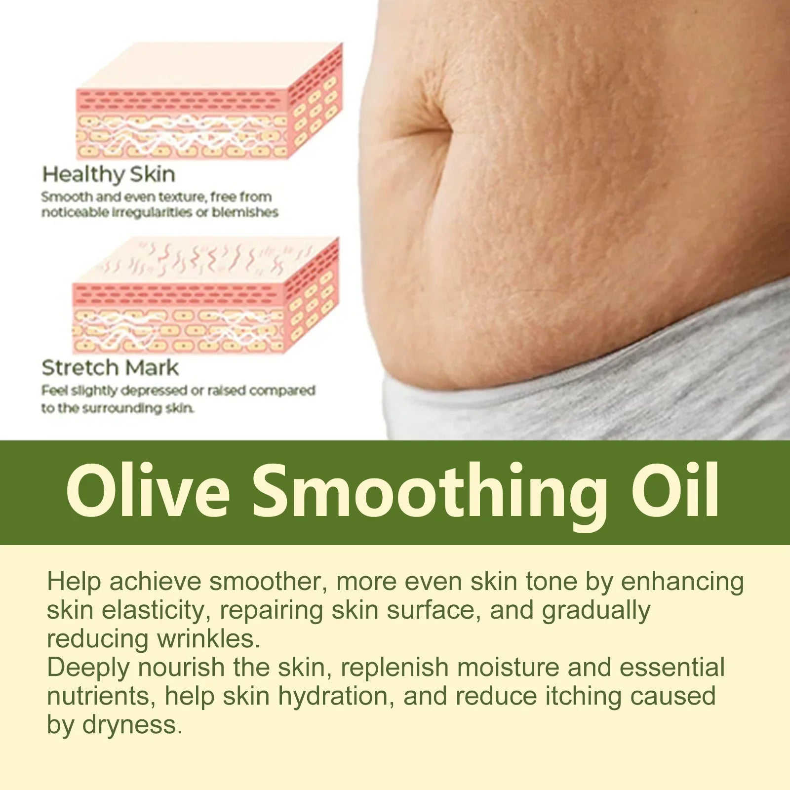 Stretch Mark Removal Oil Moisturize Removes Postpartum Pregnant Women Scar Soothing Nourish Firm Skin Care Olive Essential Oil