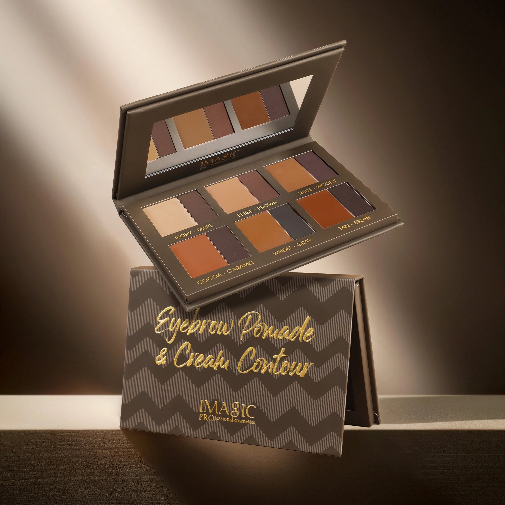 IMAGIC Eyebrow Pomade & Cream Contour Palette Multi-function  Natural Eyebrow Three-dimensional Contour Easy To Color Smoothly