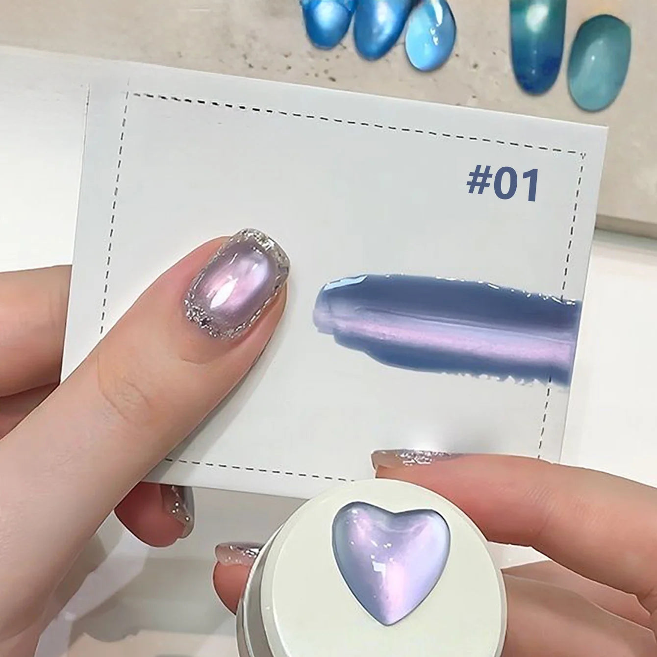 MIANEL 1-6pcs 12ML Summer Night Nail Supplies Shadow Star Sea Series Cat Eye Gel Nail Polish Nail Art Green Nails Blue Nails