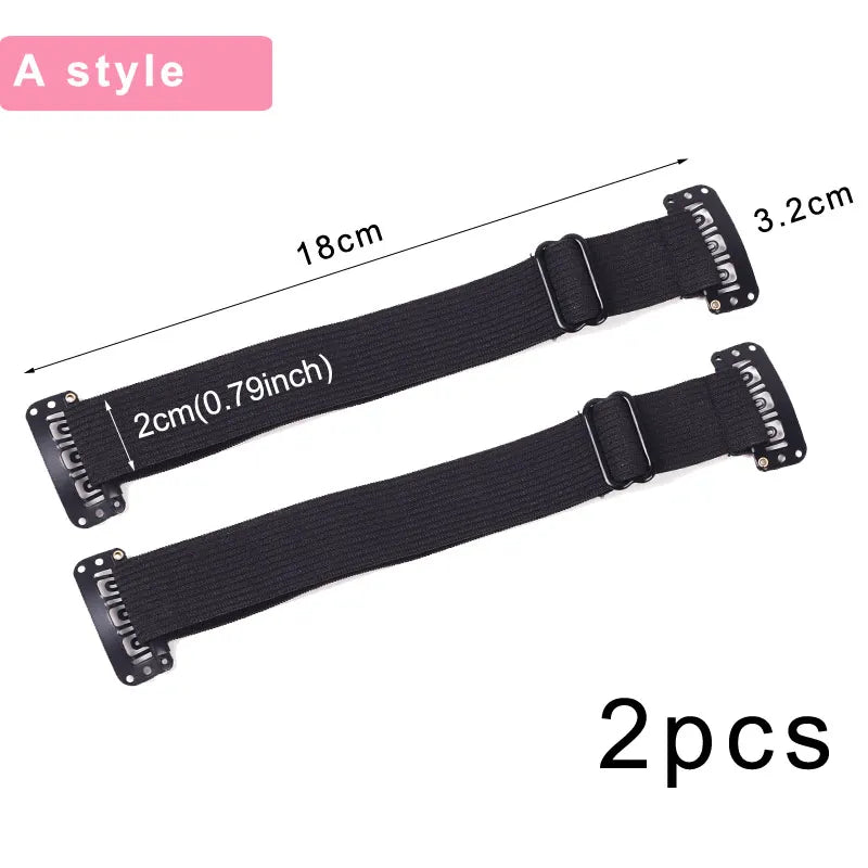 Clip In Elastic Hair Band for Facelift Invisible Anti Wrinkle Stretching Straps Belt Adjustable Face Tigntening Head Bands