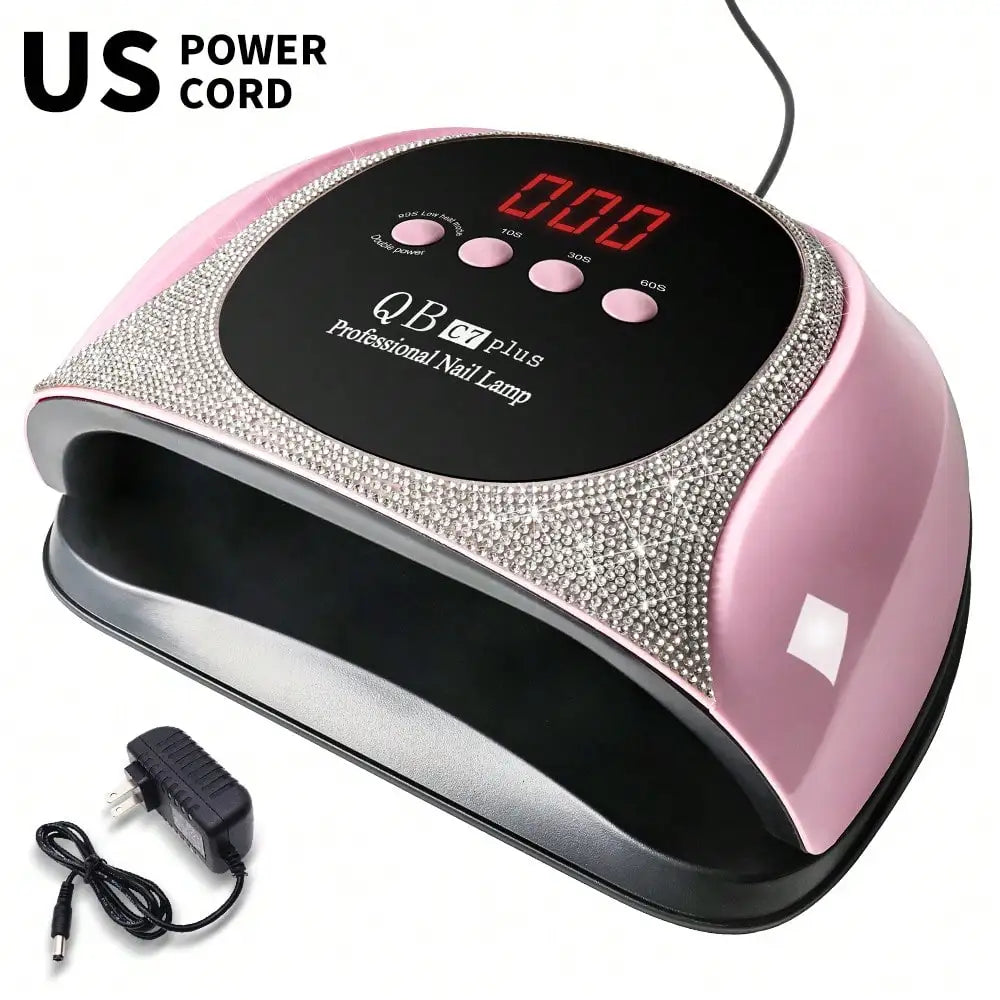 UV LED Nail Lamp, C7 Cordless Nail Lamp Gel Nail Polish UV Nail Lamp, Diamond Professional Manicure Lamp With 4 Timer Settings, Large Auto Sensor For Salon And Home