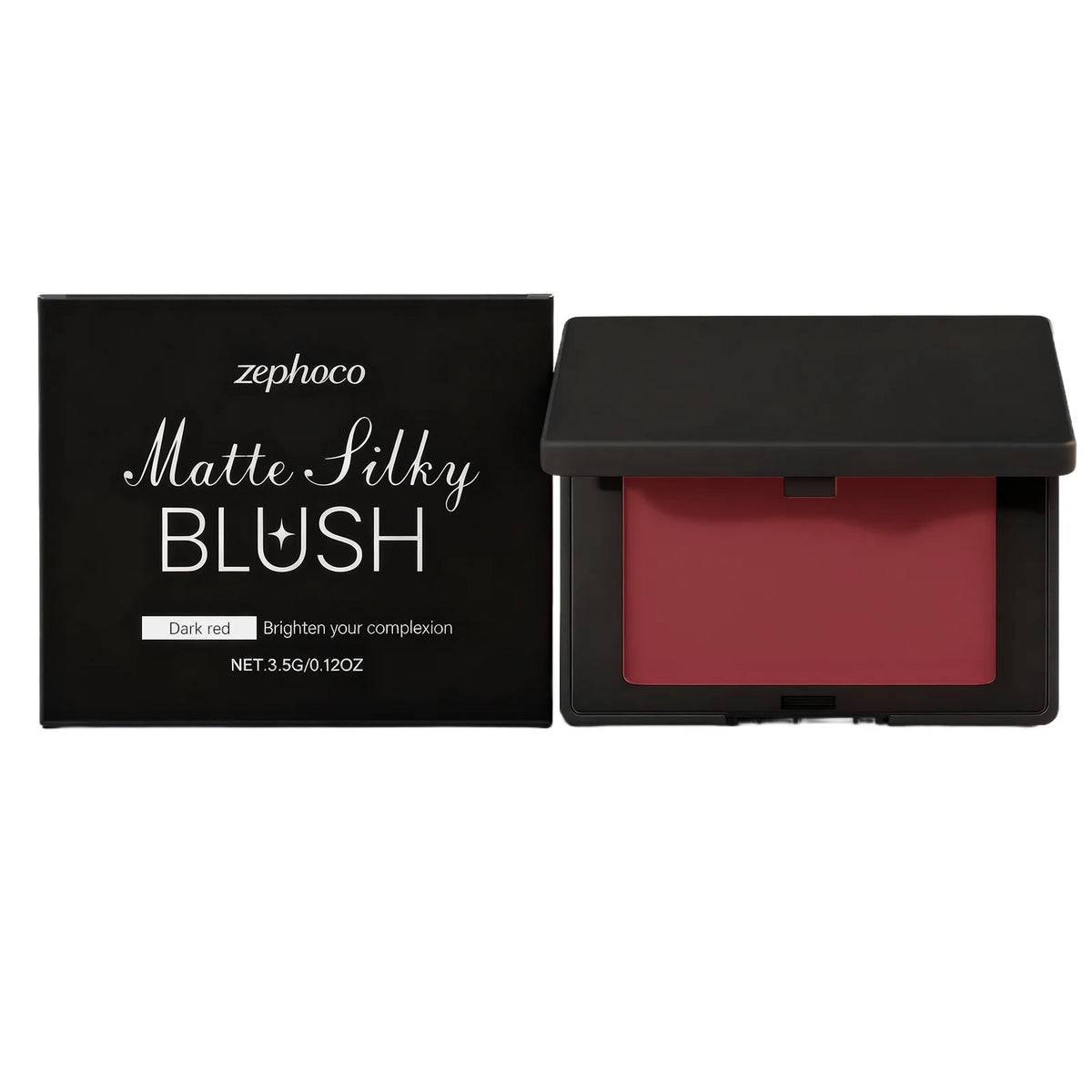 Matte Blush Powder Monochrome Palette Natural Flush Soften Silky Peach Color Face Contour Long Lasting Waterproof Cheek Makeup