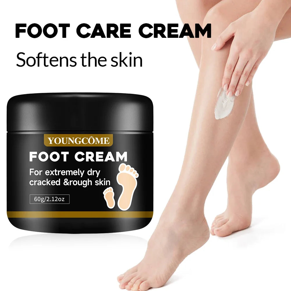 YOUNGCOME Foot Cream for Extremely Dry Cracked Heels & Rough Skin, Intensive Moisturizing Balm, Deep Hydration Softening Foot Ca