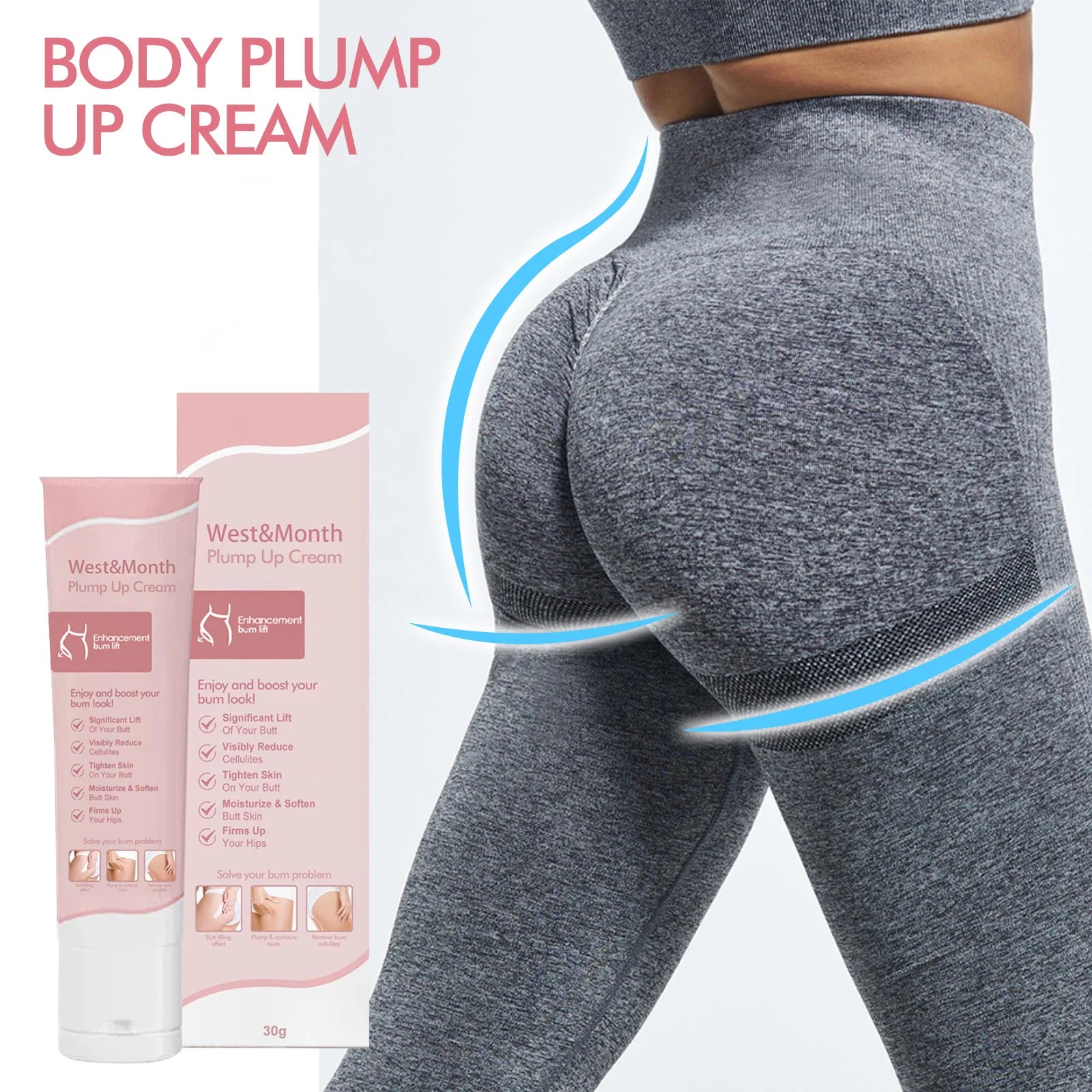 Butt Enhancement Cream Lifting & Plumping Butt Enhancer Big Ass Prevent Fuller Sagging Nourishing Lift Hip Plump up Cream