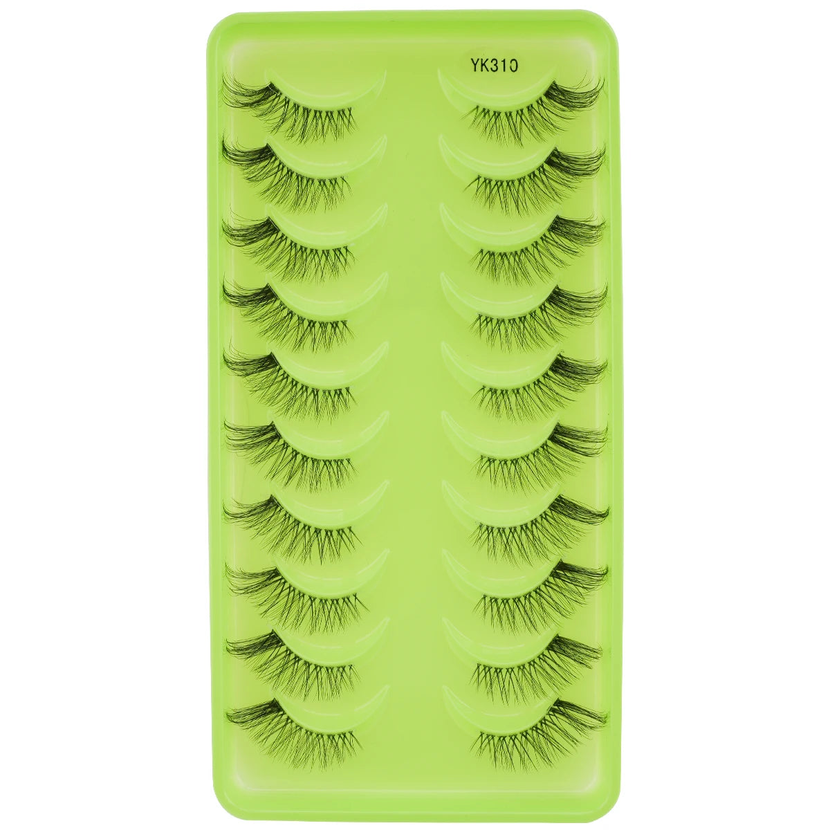 New Half Eyelashes 3/10 Pairs Half Lashes Natural 3D Cat Eye Lashes Clear Stem False Eyelash Extension Makeup Faux Cils Maquiage