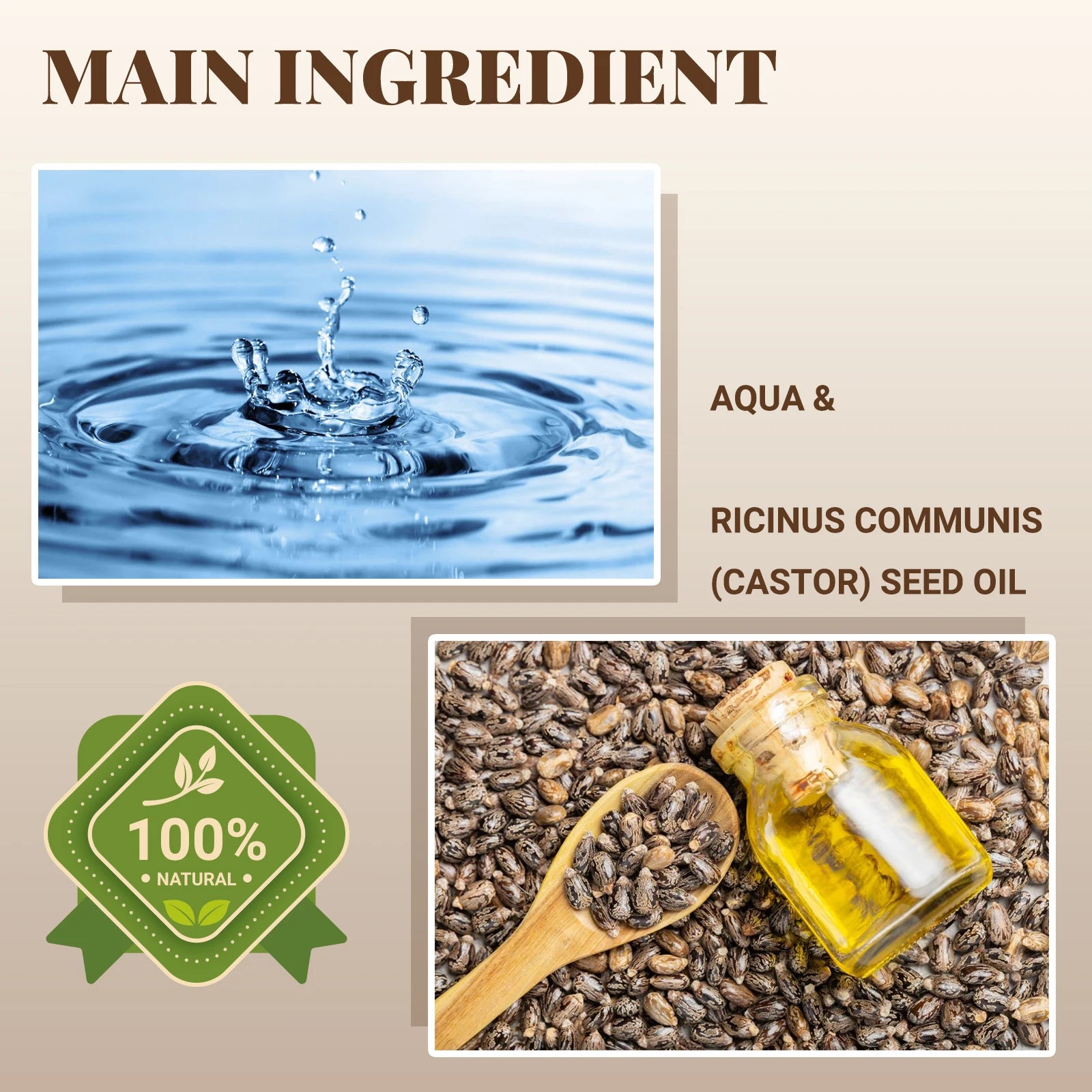 100% Pure Castor Oil 200ml Hair Growth Treatment Eyelashes Eyebrows Moisturizing Strengthen Repair Split Ends Pure Castor Oil