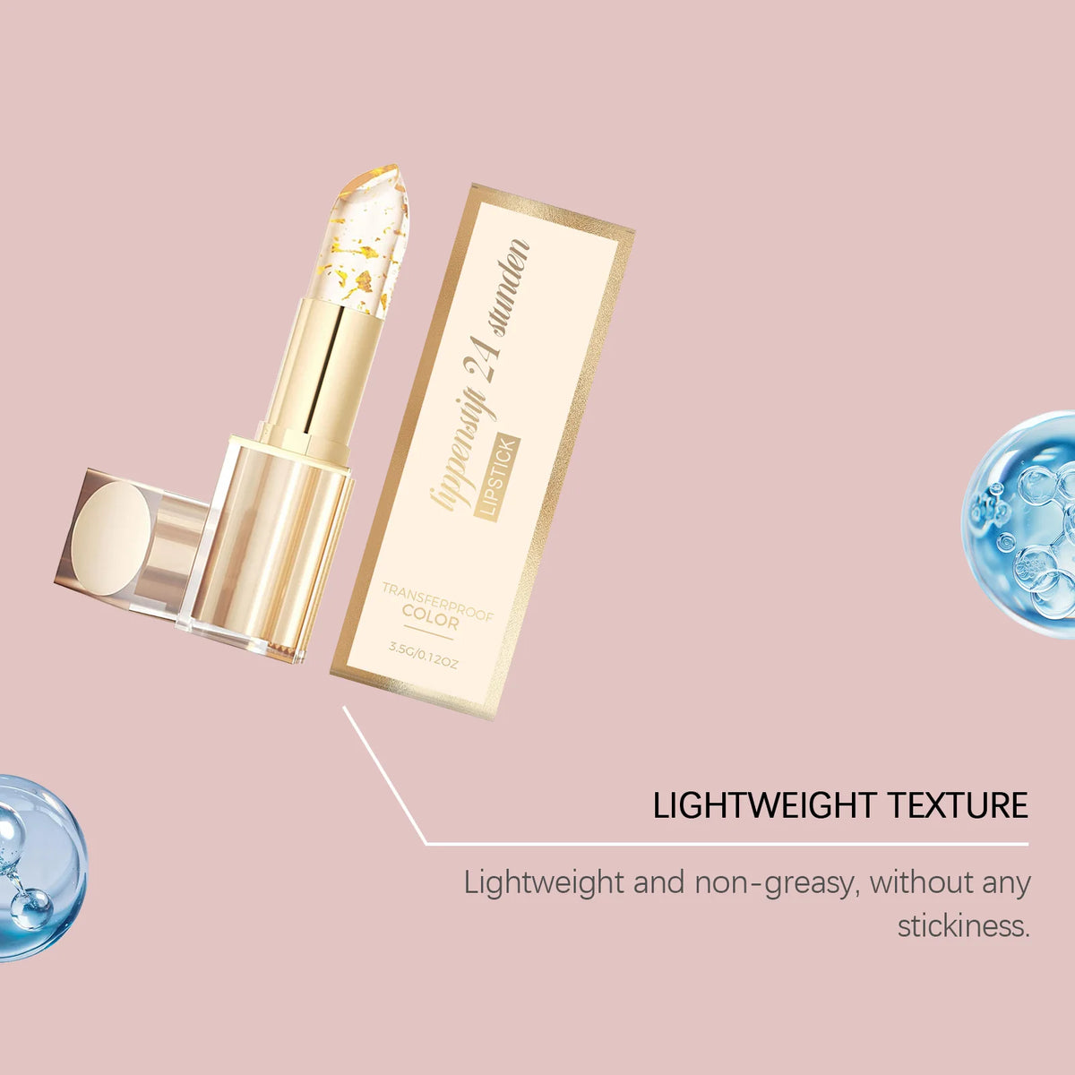 Gold Foil Color Changing Lipstick Fade Lip Line Enhance Plumpness Moisturizing Lip Perfect Daily Makeup Hyaluronic Acid Lip Balm