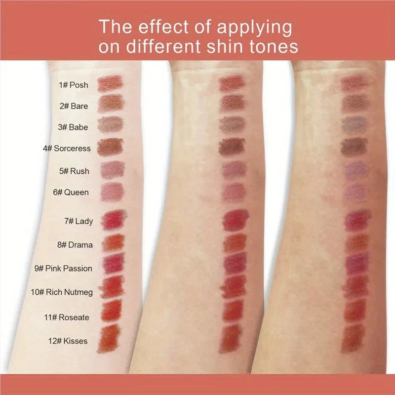 Waterproof Matte Lipliner Pencil Red Contour Tint Lipstick Long Lasting Non-stick Cup Moisturising Lips Makeup