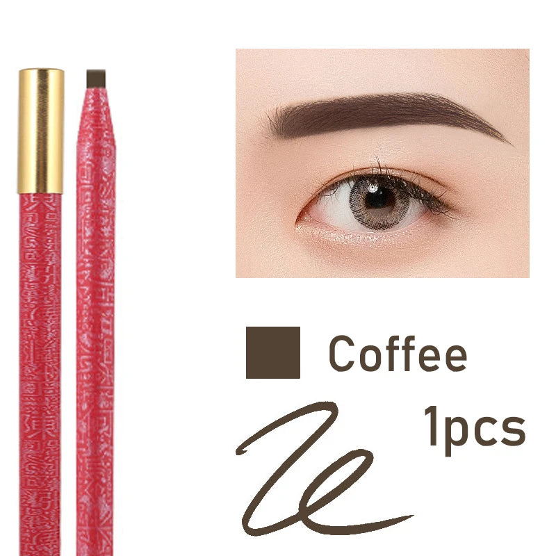Long Lasting Waterproof  Eyebrow Pencils Peel Off  Red Lip Pencil Set For Microblading Permanent Makeup Pen Eye Liner Gel Pen